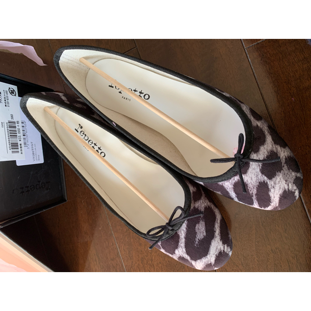 repetto - レペット レオパードグレー38 新品未使用ラウンドタイプの