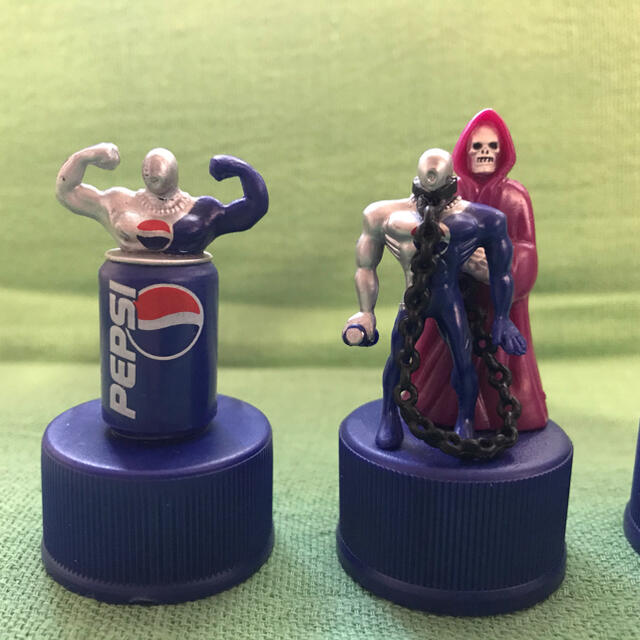 ペプシマン ボトルキャップ フュギュア スカル コーラ ペットボトル