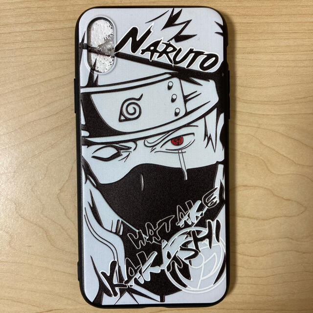 NARUTO】立体柄ブラック はたけカカシ【iPhone X/Xs】の通販 by
