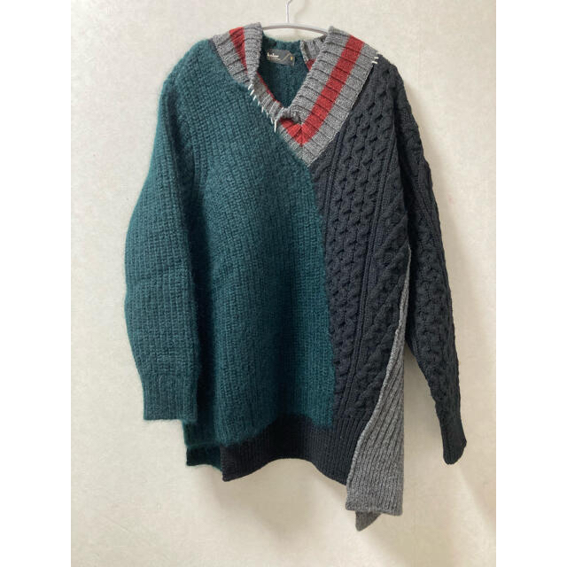 kolor - kolor カラー 20AW クレイジーパターンニット 3 グリーン