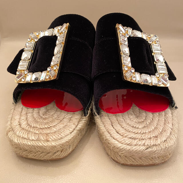 ロジェヴィヴィエ RV エスパドリーユ ビジュー サンダル ストラス