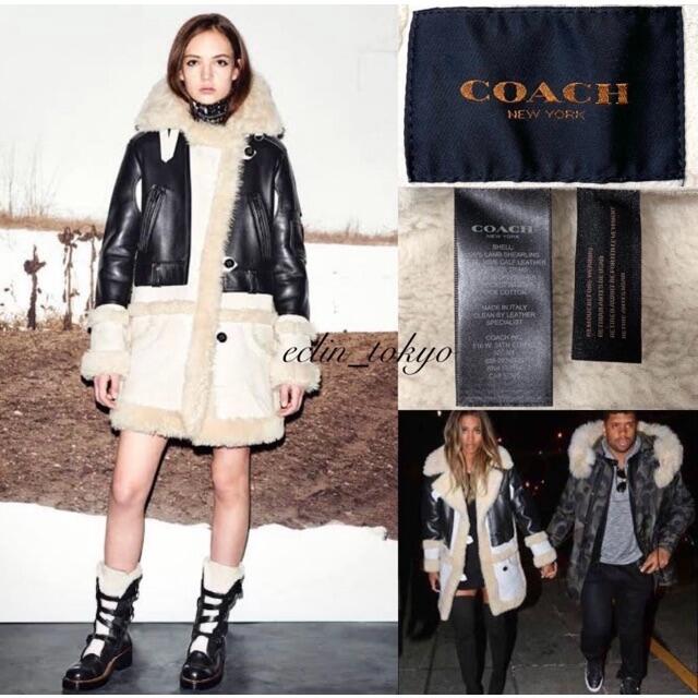 COACH - COACH 1941 《肉厚ムートン》ライダース コート ファー E2682