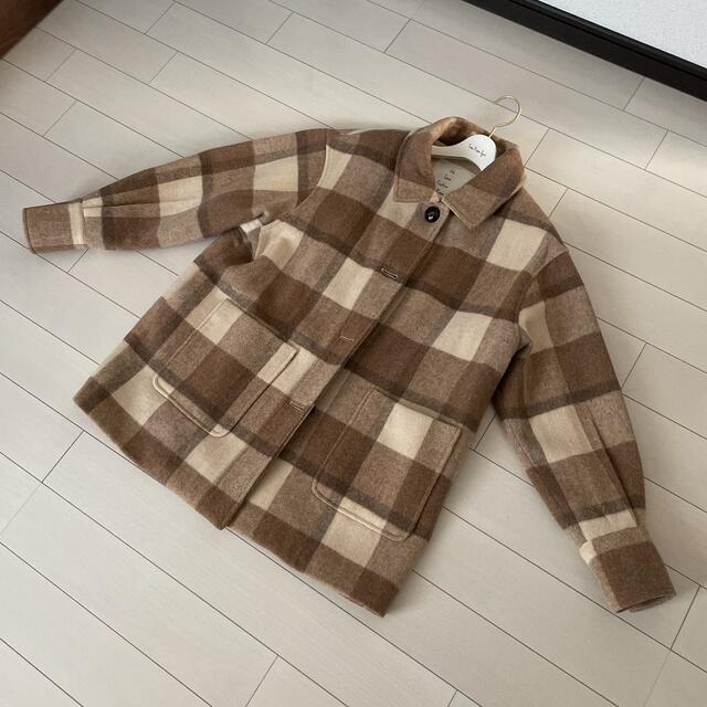 searoomlynn WOOLチェックMEDIUMコート