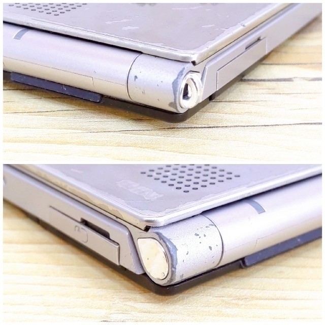 au - 【ジャンク品】au TOSHIBA ガラケー W55T シルバーの通販 by