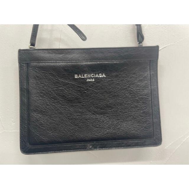 BALENCIAGA 黒 レザー ショルダーバッグ BALENCIAGAレザーショルダー