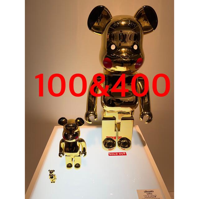 BE@RBRICK ピカチュウ GOLDCHROMEVer. 100%&400% BE@RBRICK ピカチュウ