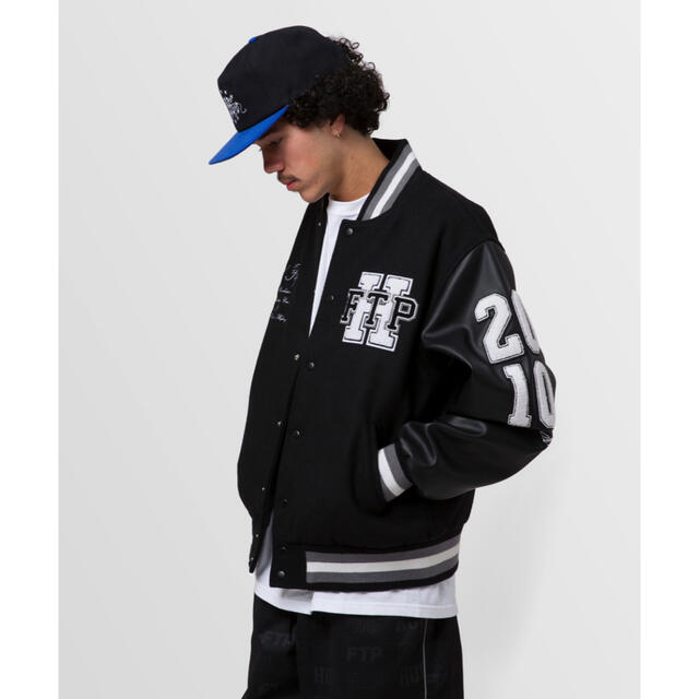 即完売品】HUF X FTP VARSITY JACKETの通販 by 楽｜ラクマ