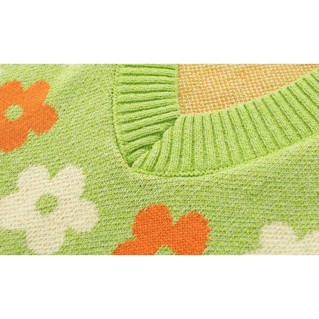 👗3月新作💐7684◇フラワー 花柄 ニット ベストの通販 by 正規🌟海外