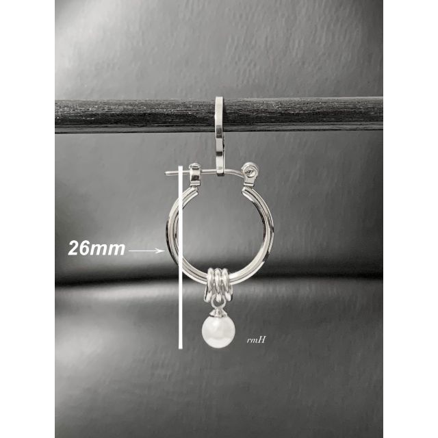 コムドット やまと 着用タイプ!!【ワンポイントパールピアス 1個】の