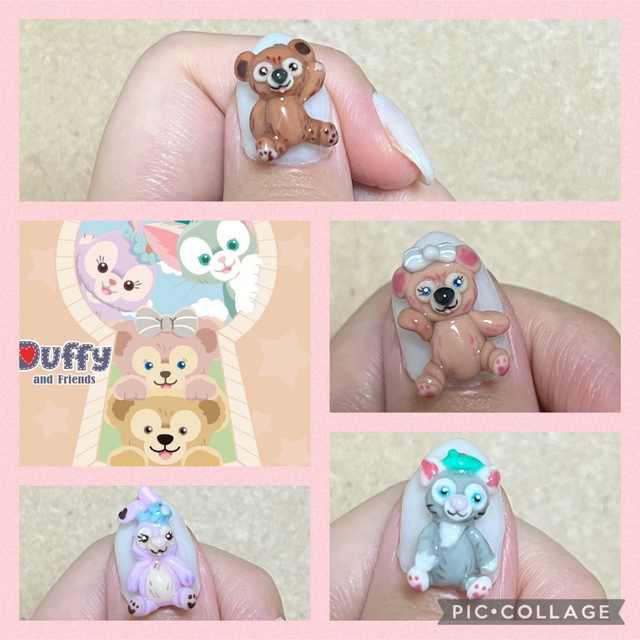 ダッフィー - 3Dネイルパーツ 【ダッフィーフレンズ ダッフィー