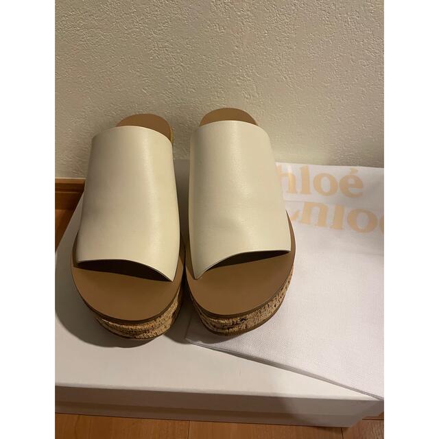 Chloe カミーユ、ウェッジサンダル 37 白