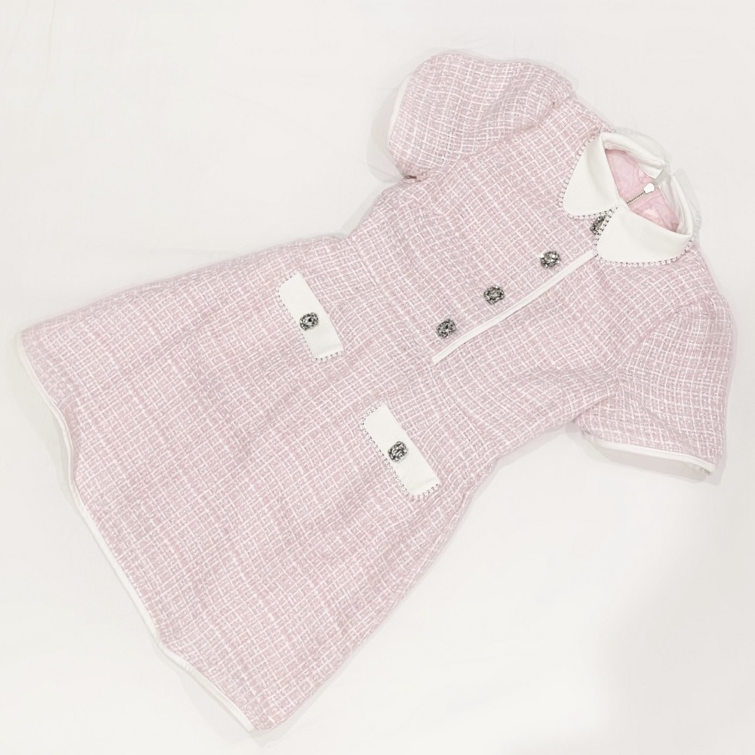 Swankiss - Swankiss ビジューツイードワンピース ピンクの通販 by