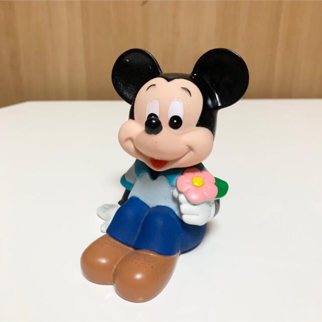 Disney - ☆匿名配送 ミッキーマウス 三菱銀行 ソフビ貯金箱 当時物の