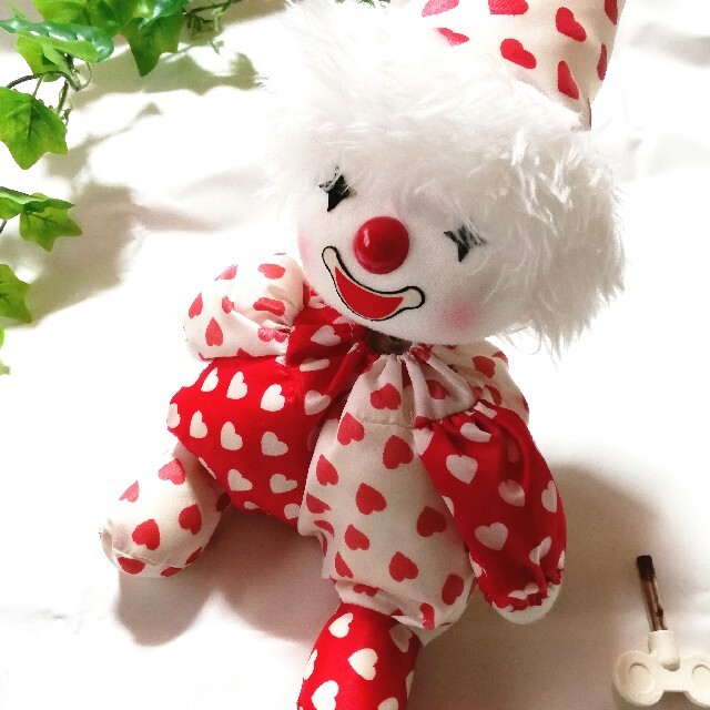 アンティーク かわいい ピエロ ぬいぐるみ ハート 昭和 台湾