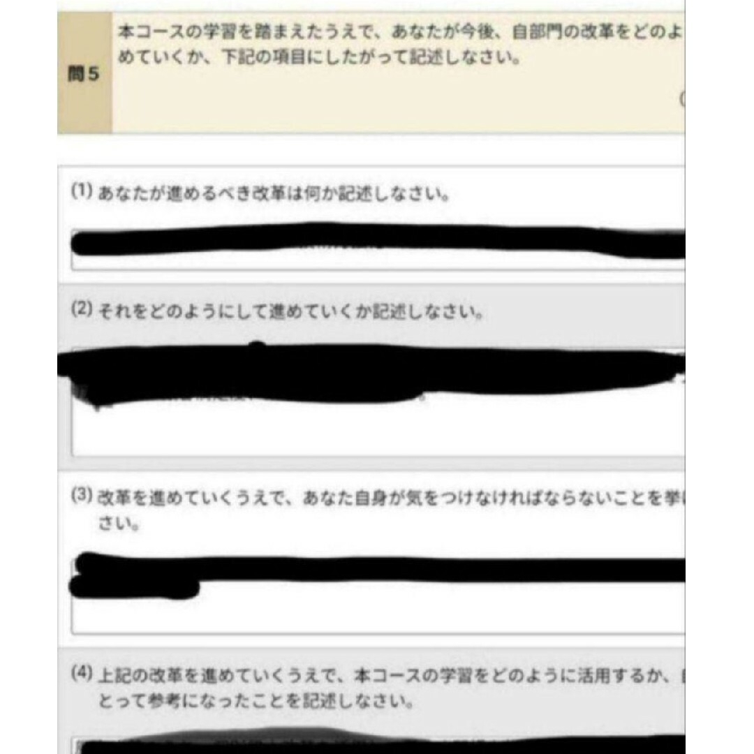 JMAM の「新・上級管理者コース」全5単位の模範解答ファイルの通販 by