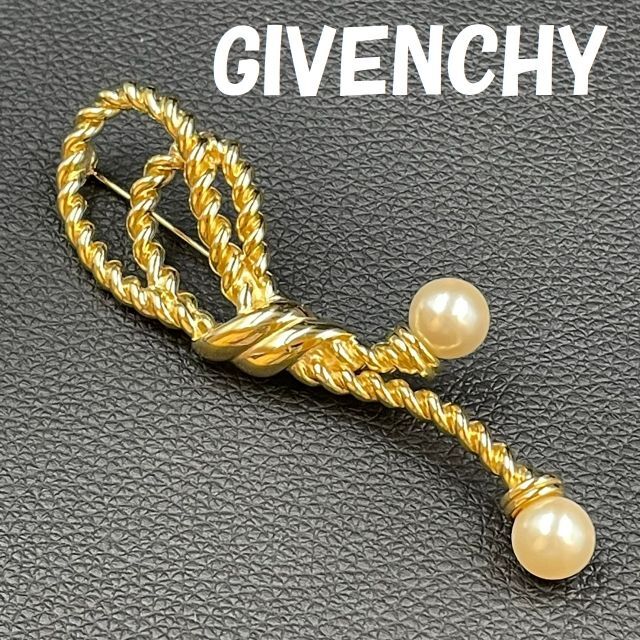 ジバンシィ ブローチ ゴールド ロープ パール ジバンシー アクセサリー