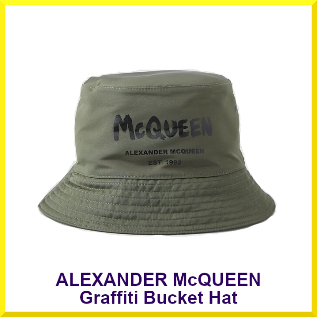 ALEXANDER MCQUEEN Graffiti Bucket Hat M McQueen Graffiti-Print