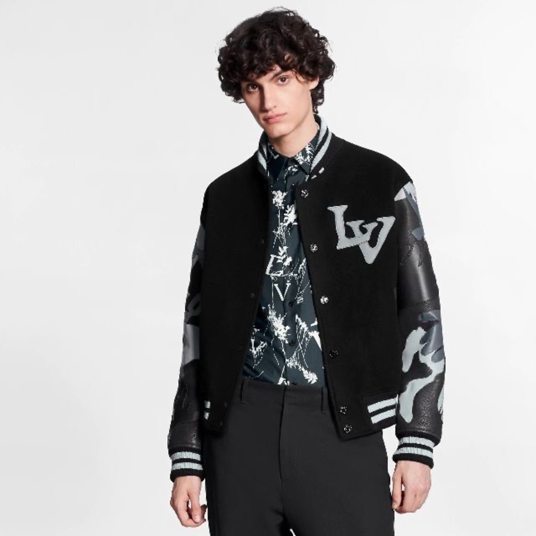 LOUIS VUITTON - ルイヴィトン チェーンカモ バーシティジャケット 44