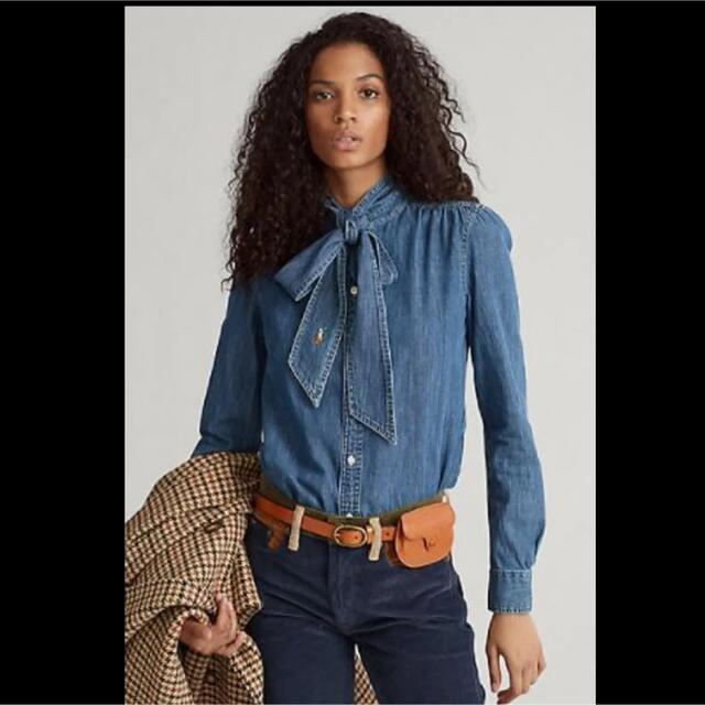 POLO RALPH LAUREN - 美品POLORALPHLAURENリボンデニムシャツ の通販