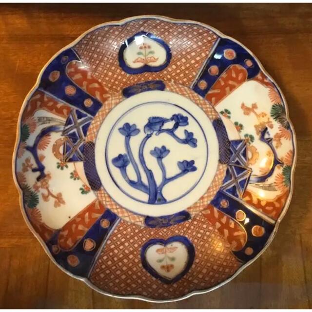 富貴長春 元禄花籠手大皿 江戸時代 富貴長春 元禄花籠手大皿 江戸時代