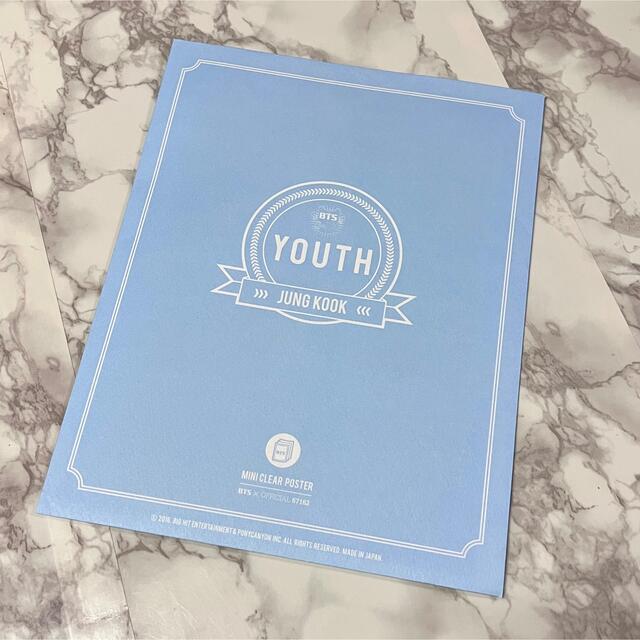 ◎ BTS YOUTH ジョングク クリアポスター 5枚セット