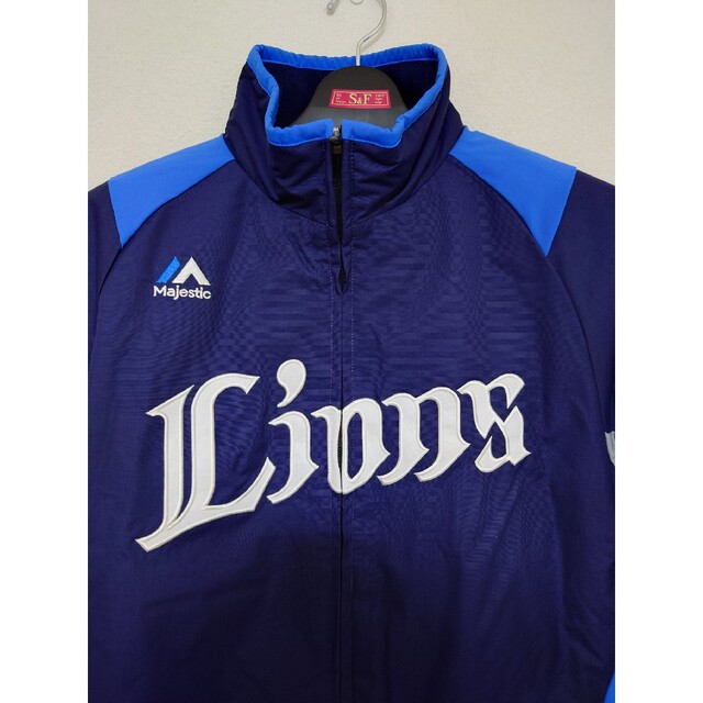 美品 埼玉西武ライオンズ ブルゾン 刺繍 Lサイズ グラウンドコート