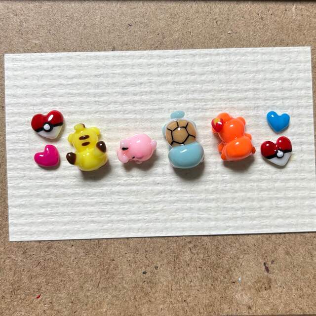 ポケモン - 3dネイルパーツ 【ゆるかわポケモン 寝そべりパーツ