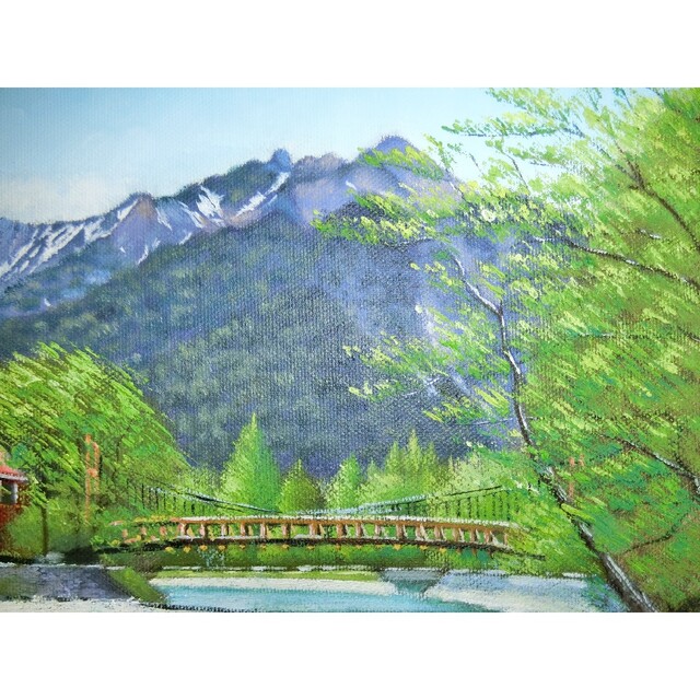 ART】瀬良風香真筆(上高地の清流と穂高)4号の通販 by アートギャラリー