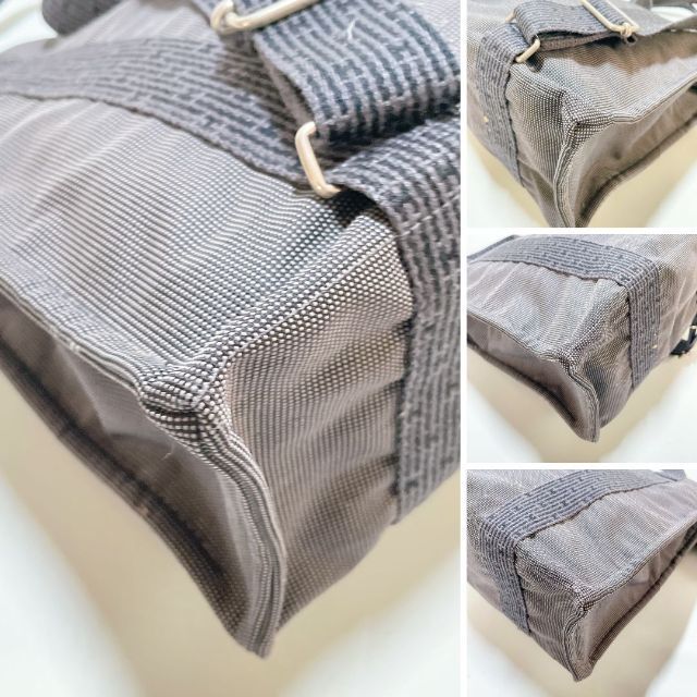 HERMES - エルメス スクエア Hロゴリュック ハンドバッグ ブラック