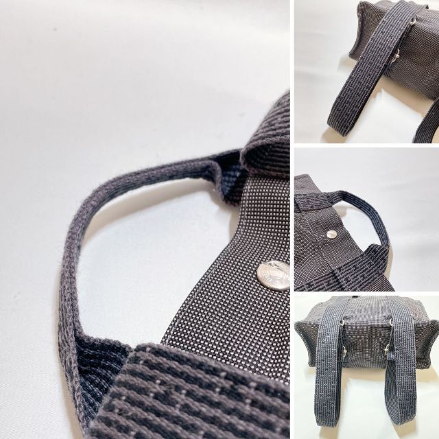 HERMES - エルメス スクエア Hロゴリュック ハンドバッグ ブラック