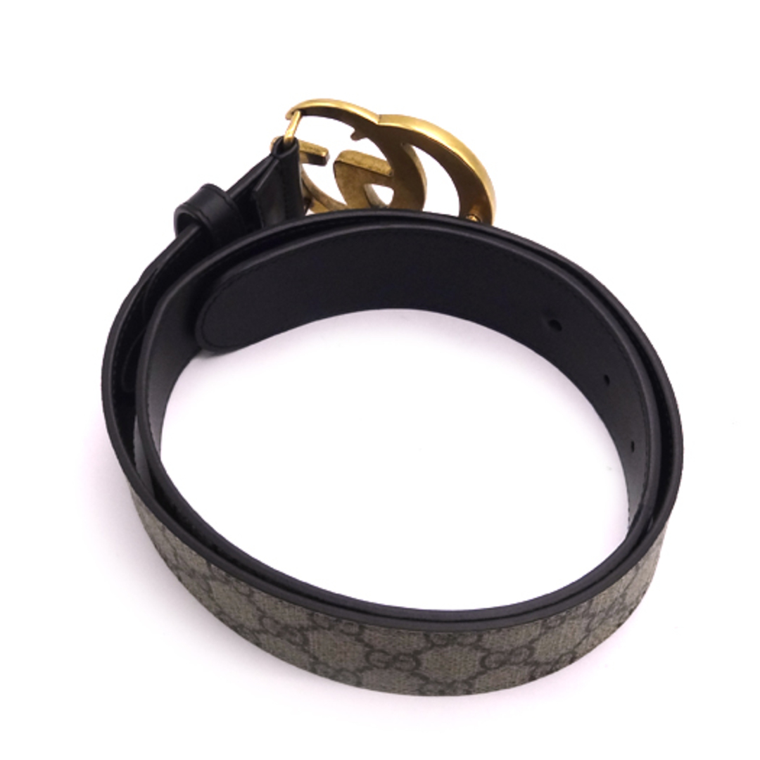 GUCCI - グッチ GGスプリーム メンズ ベルト ゴールドバックル