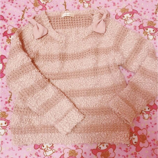 LIZ LISA - リズリサ ❤️ マイメロ コラボ リズメロ 肩リボン ニット