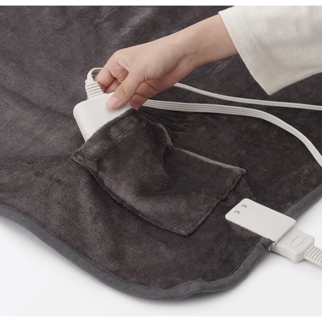 MUJI (無印良品) - 羽織れる電気ブランケット MUJI ダークグレー 節電