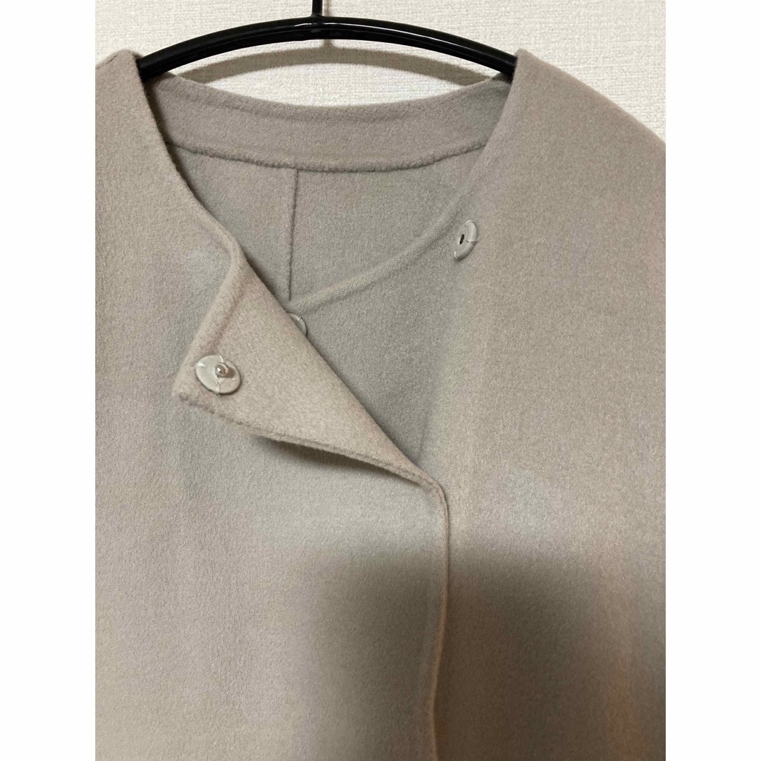 SLOBE IENA - HAMILTONダブルフェイスウールショートコート ベージュの