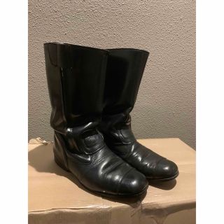 白バイ隊採用乗車靴 バイクブーツ メンズ 25.5㎝反射 白バイ隊 警察の