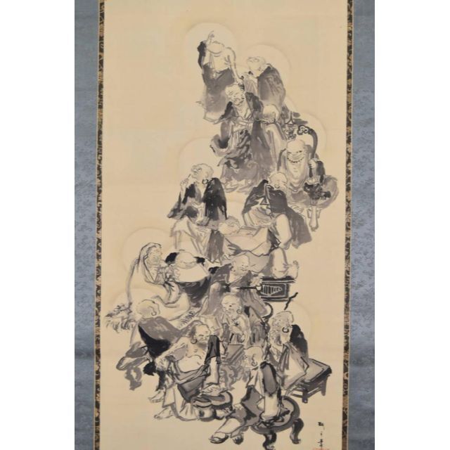 御舟綱手/十六羅漢/掛軸☆宝船☆AB-371の通販 by 掛軸✩宝船✩'s shop