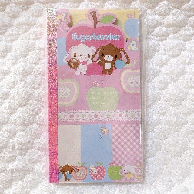 サンリオ - シュガーバニーズ りんごシリーズ 切り取りメモ メモ帳