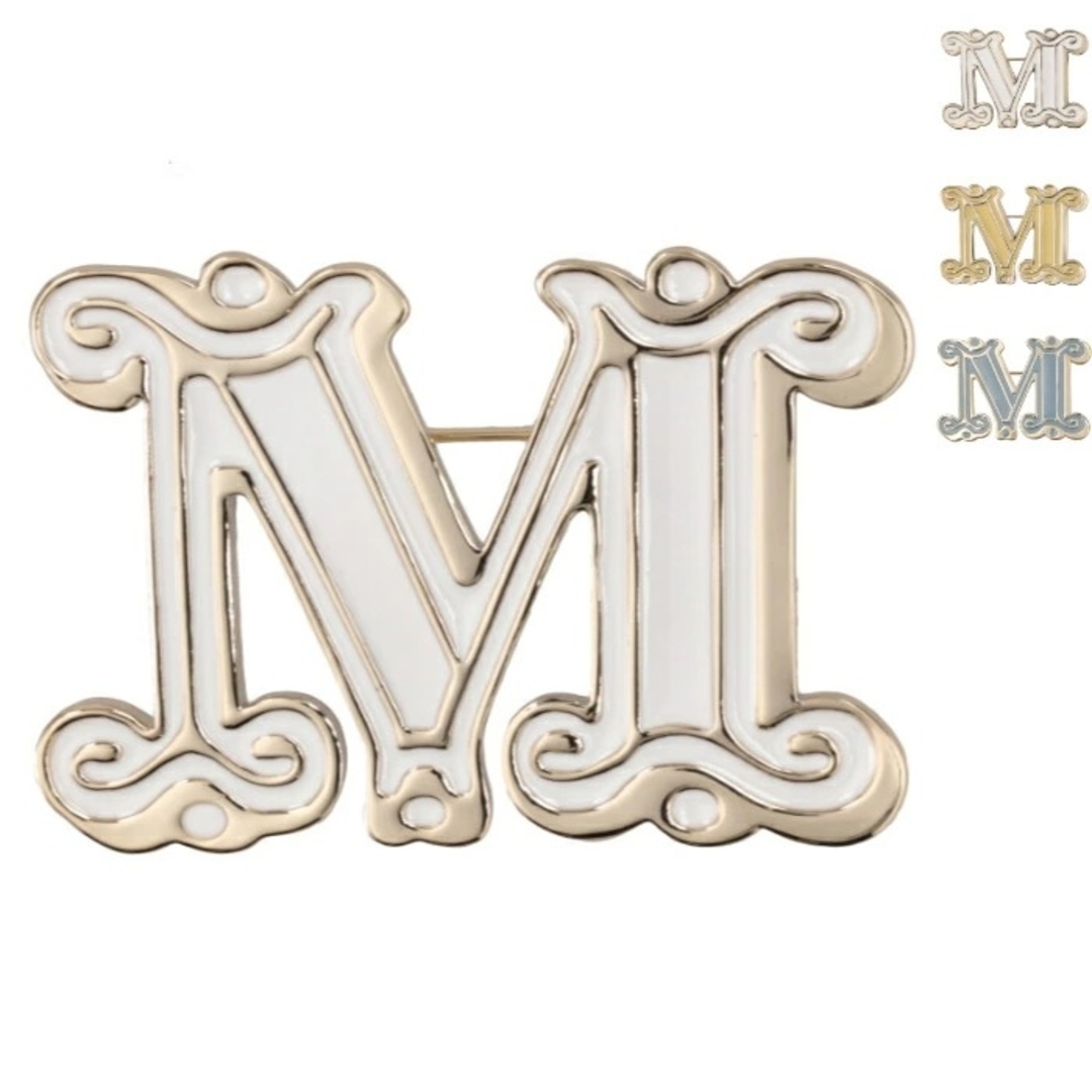 Max Mara - マックスマーラ MAX MARA ブローチ モノグラムロゴ BATHV