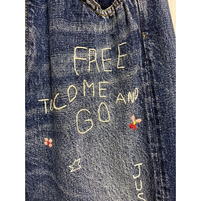 DENIM DUNGAREE - DENIM DUNGAREE/刺繍デニムイージーパンツ/デニム