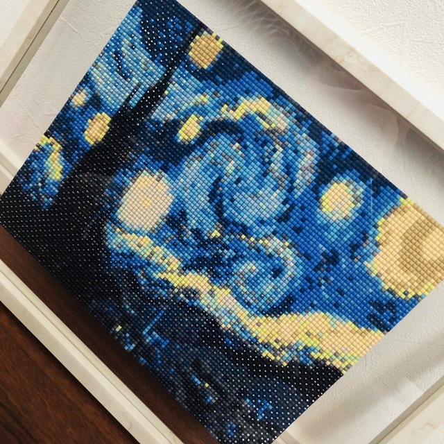 ゴッホ 星月夜 ダイヤモンドアート 完成品の通販 by halfway's shop