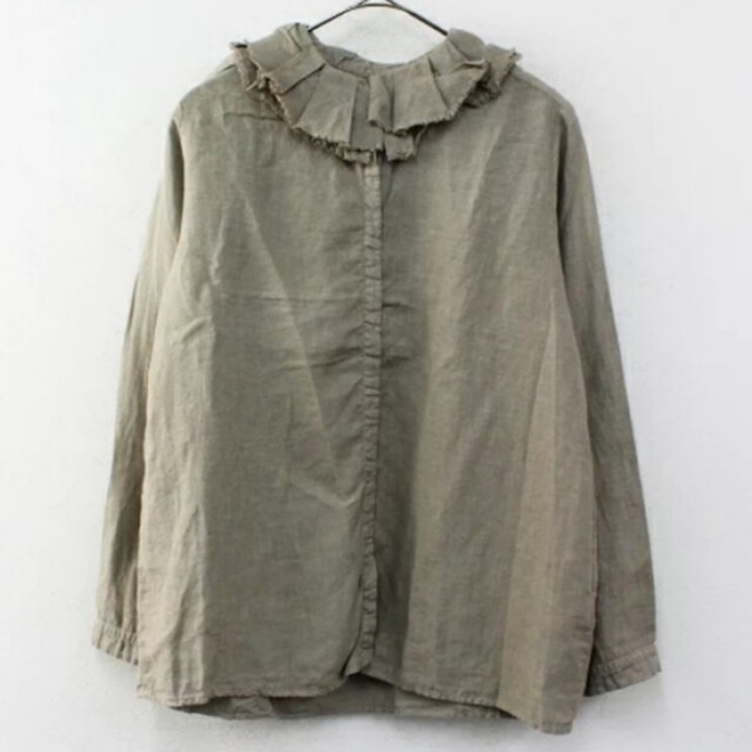 nest Robe - リネンリバーレースラッフルカラーブラウスの通販 by ぽん