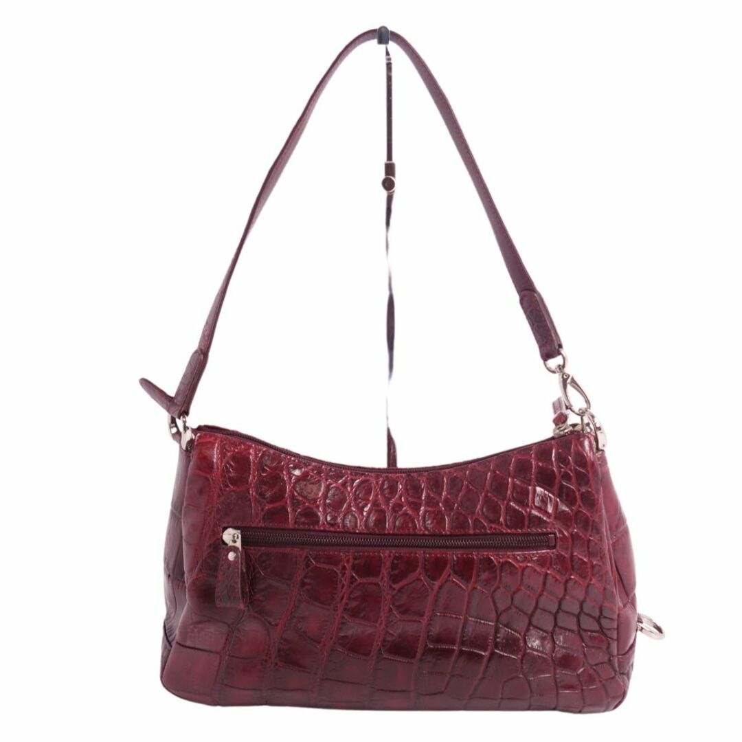 極美品 クロコダイル CROCODILE バッグ JRA ショルダーバッグ マット