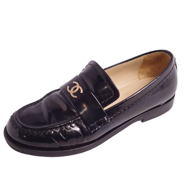 CHANEL - シャネル CHANEL ローファー モカシン ココマーク パテント