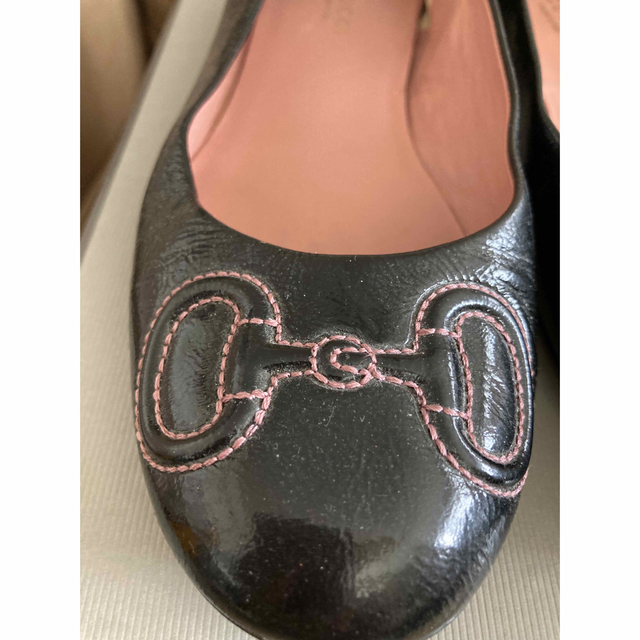 GUCCI - GUCCI フラットシューズ グッチ ビット ピンク ステッチ
