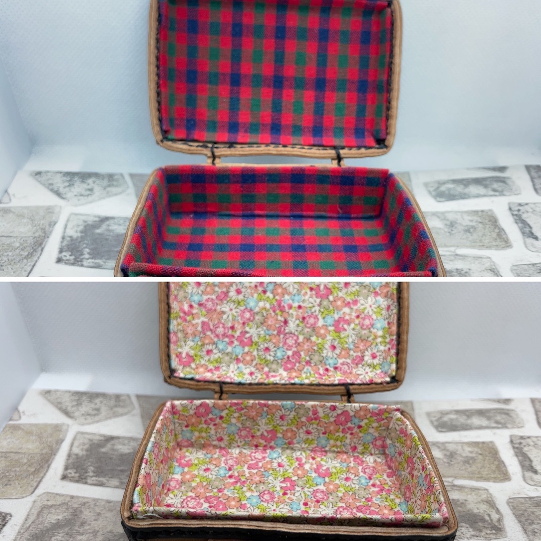 受注製作】本革 1/6ドール用 ミニチュアクラシックトランク（茶色×黒