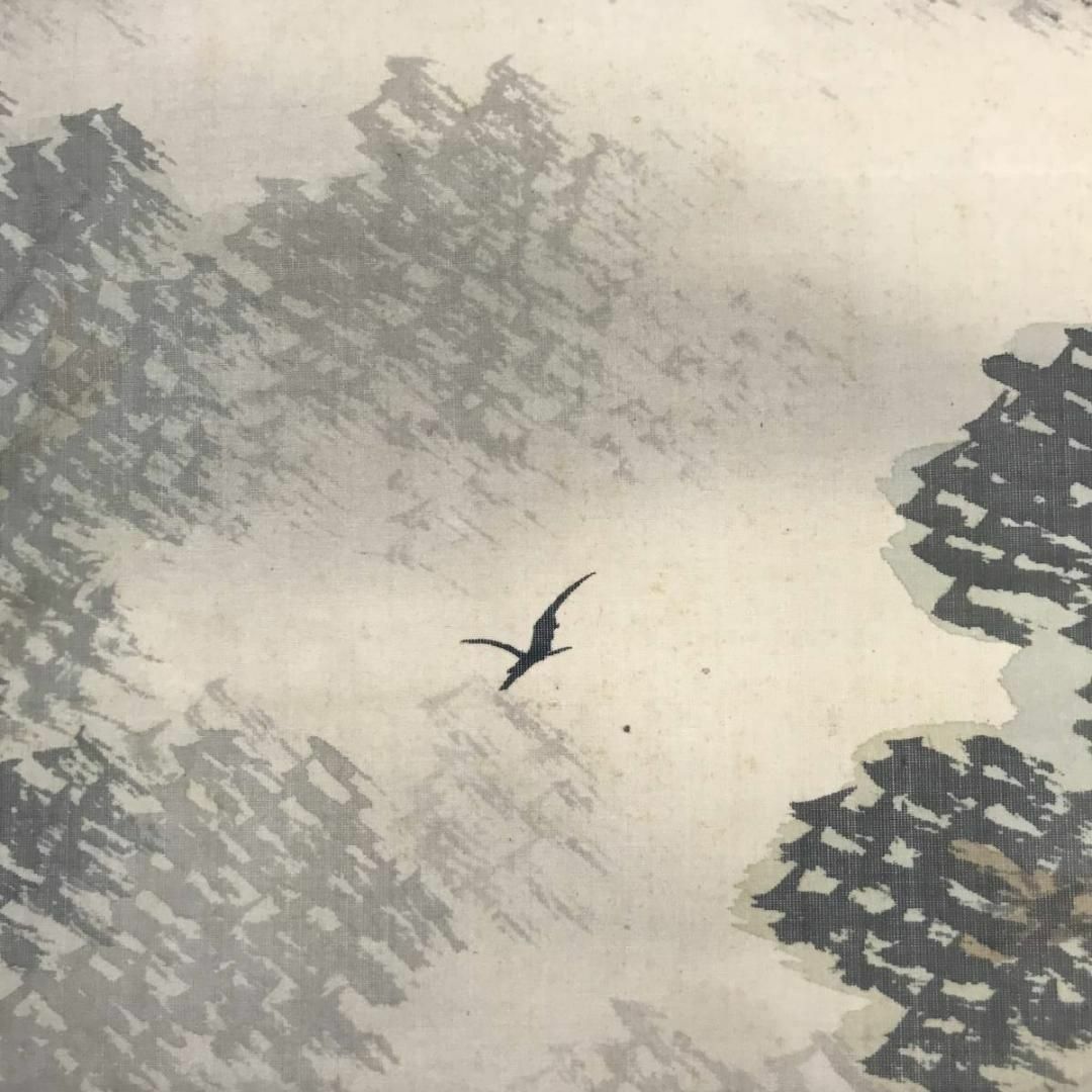 真作】赤松雲嶺/山亭時鳥図/青緑山水人物図/掛軸☆宝船☆AB-584の通販