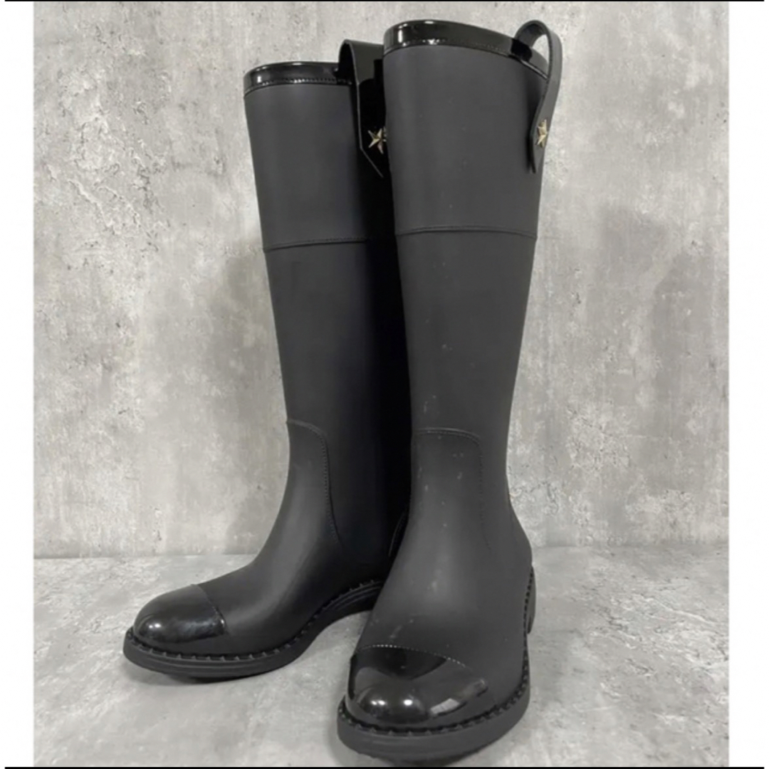JIMMY CHOO ジミーチュウ レインブーツ スタースタッズ サイズ36 JIMMY