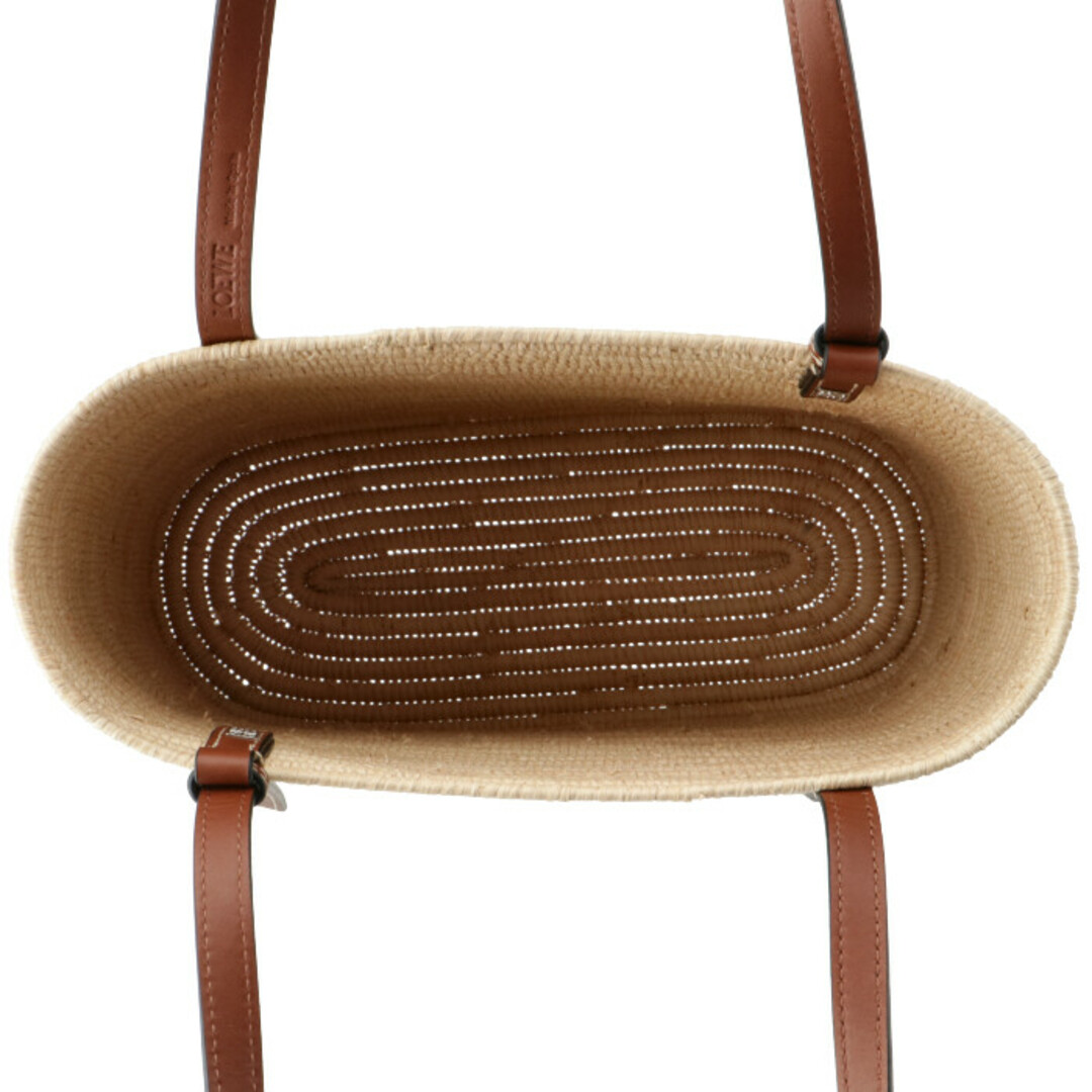 LOEWE かごバッグ スモール バスケット ストロー レザー