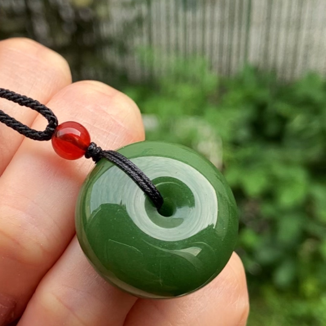 翡翠 天然石 台湾翡翠、碧玉ネックレス 平安玉 高品質 ネックレス