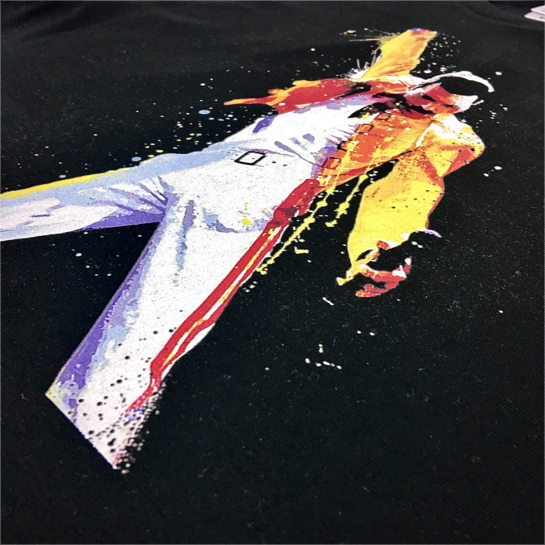 新品 QUEEN クイーン フレディマーキュリー 拳 ポーズ ペイント T